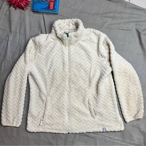 Free Country Women's Off-White Chevron Teddy Jacket